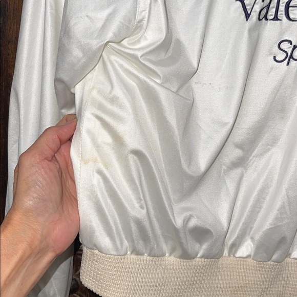 Vintage Valentino Sport Satin Bomber Jacket Made in Italy |Rare Embroidered Logo - Picture 14 of 14